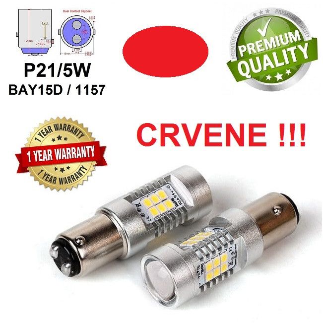 LED SIJALICE P21-5W - BAY15D - 1157 Crvene Beograd Zemun